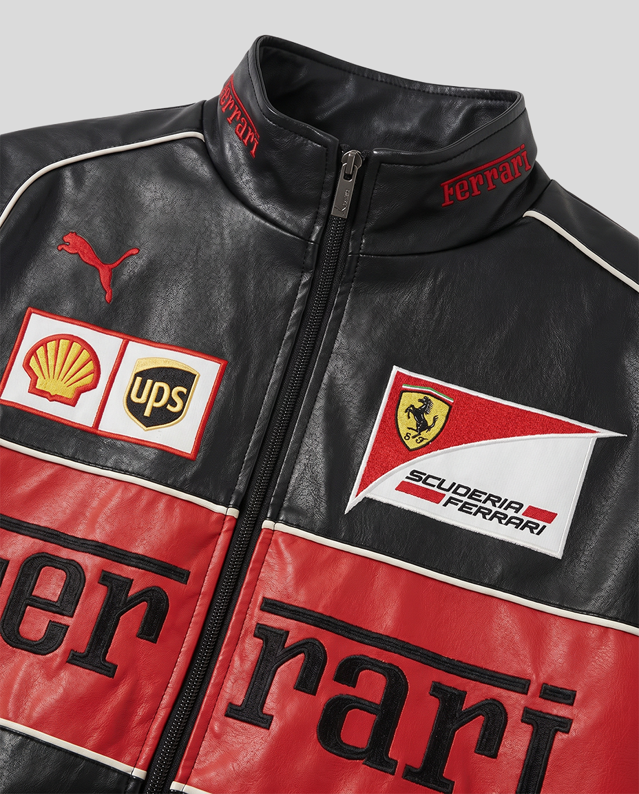 Ferrari F1 Vintage Leather Jacket - Red Edition