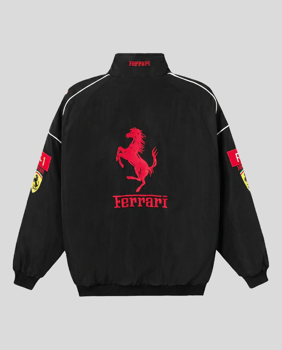 Ferrari F1 Vintage Racing Jacket - Black Edition