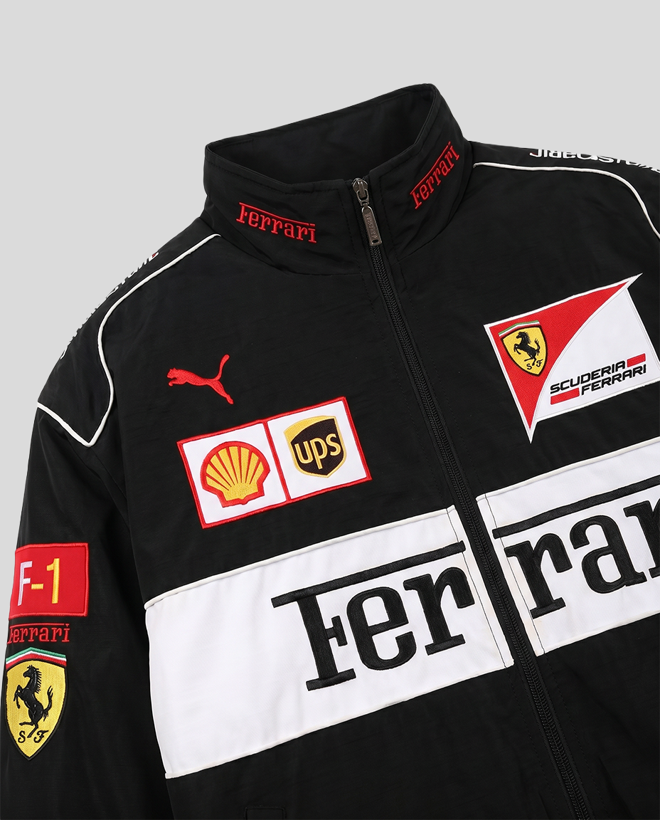 Ferrari F1 Vintage Racing Jacket - Black & White