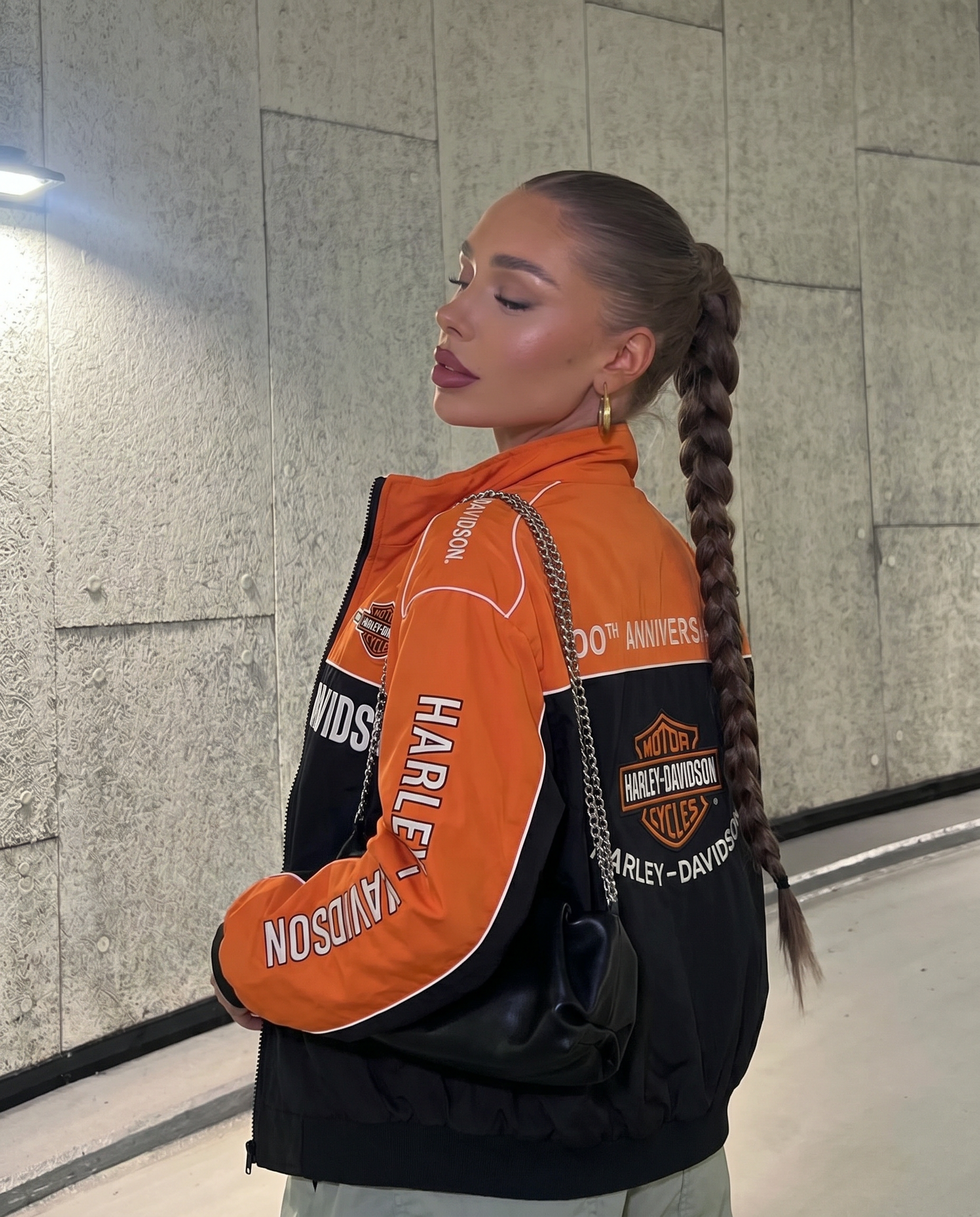 Vintage Harley Davidson 100th Anniversary Jacket - Orange Edition