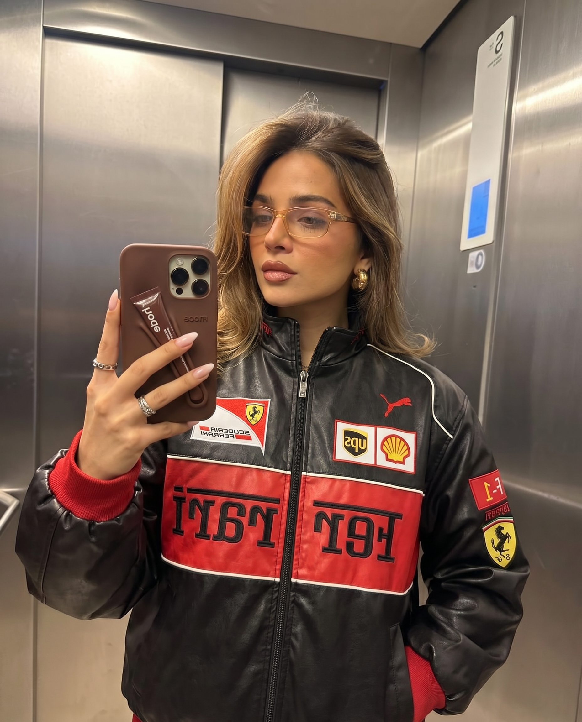 Ferrari F1 Vintage Leather Jacket - Red Edition