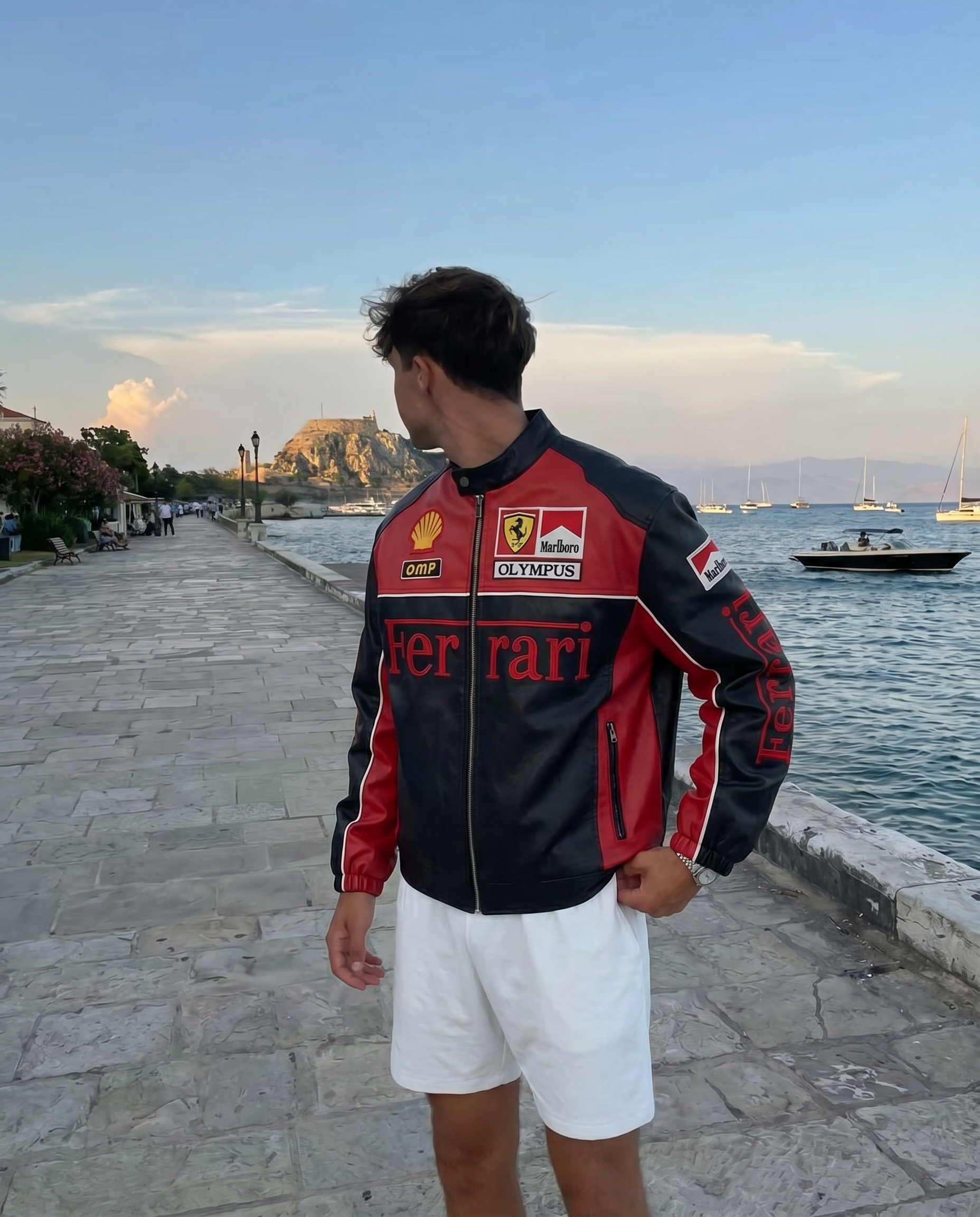 Ferrari F1 Vintage Racing Leather Jacket - Olympus Edition