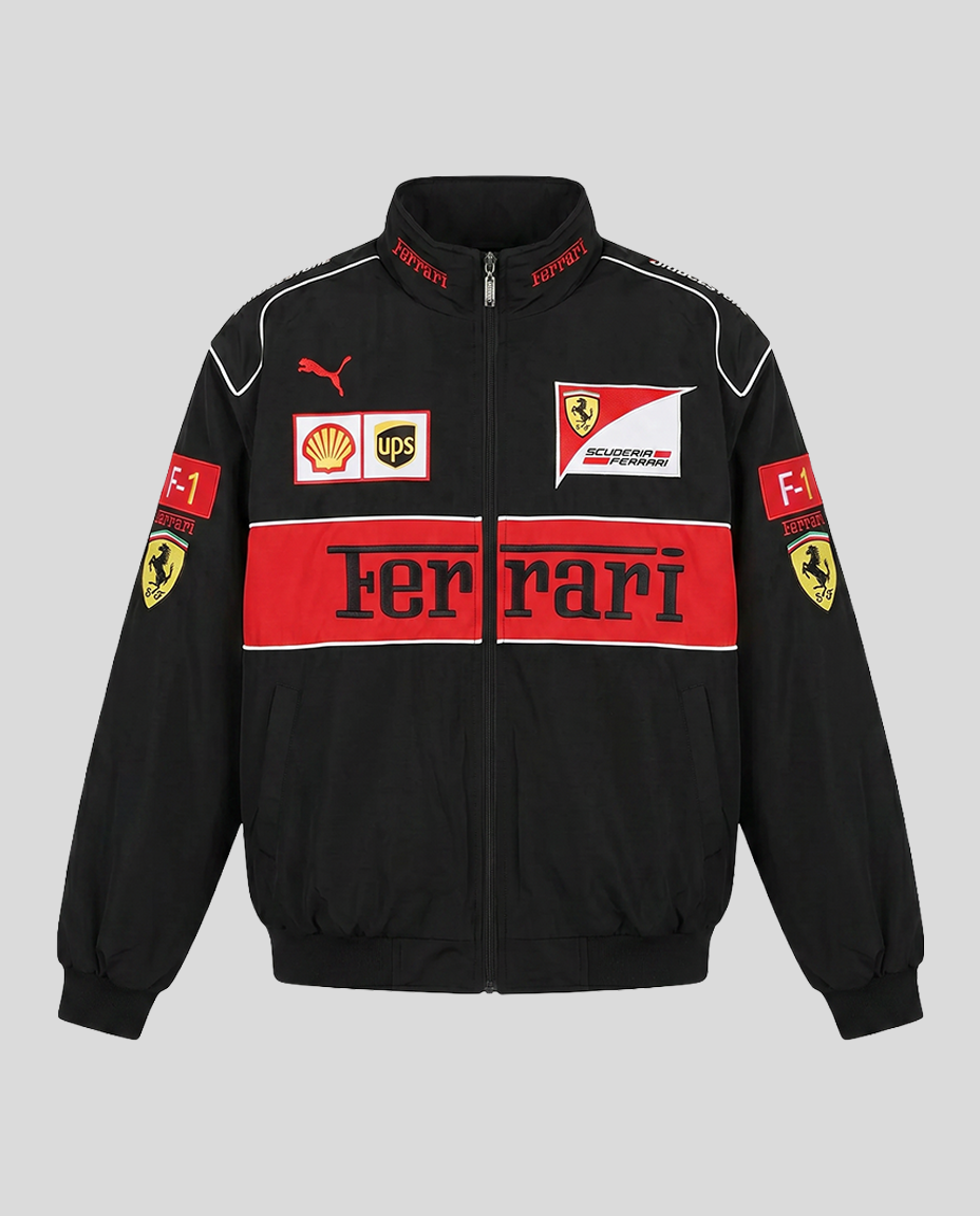 Ferrari F1 Vintage Racing Jacket - Black Edition