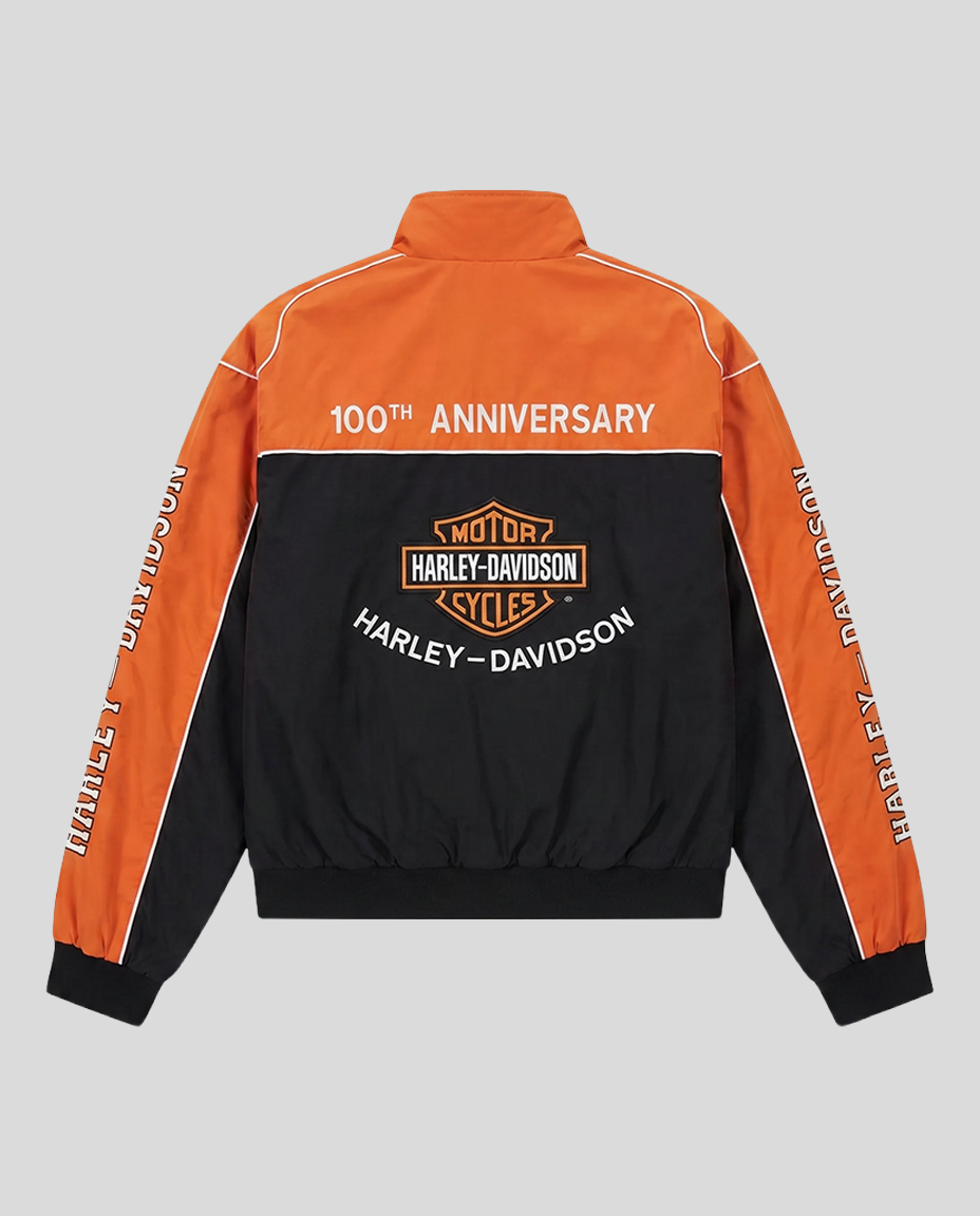 Vintage Harley Davidson 100th Anniversary Jacket - Orange Edition